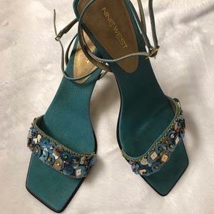 Beaded Nine West heels
